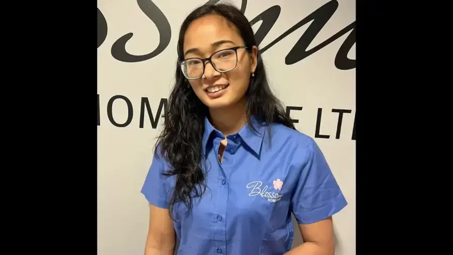 Blossom Home Care's first international sponsored carer.