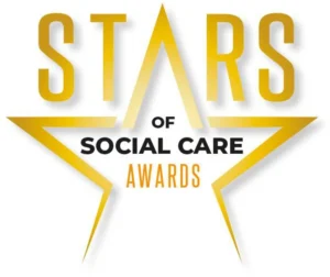 Logo for the stars of social care awards to recognise Blossom.