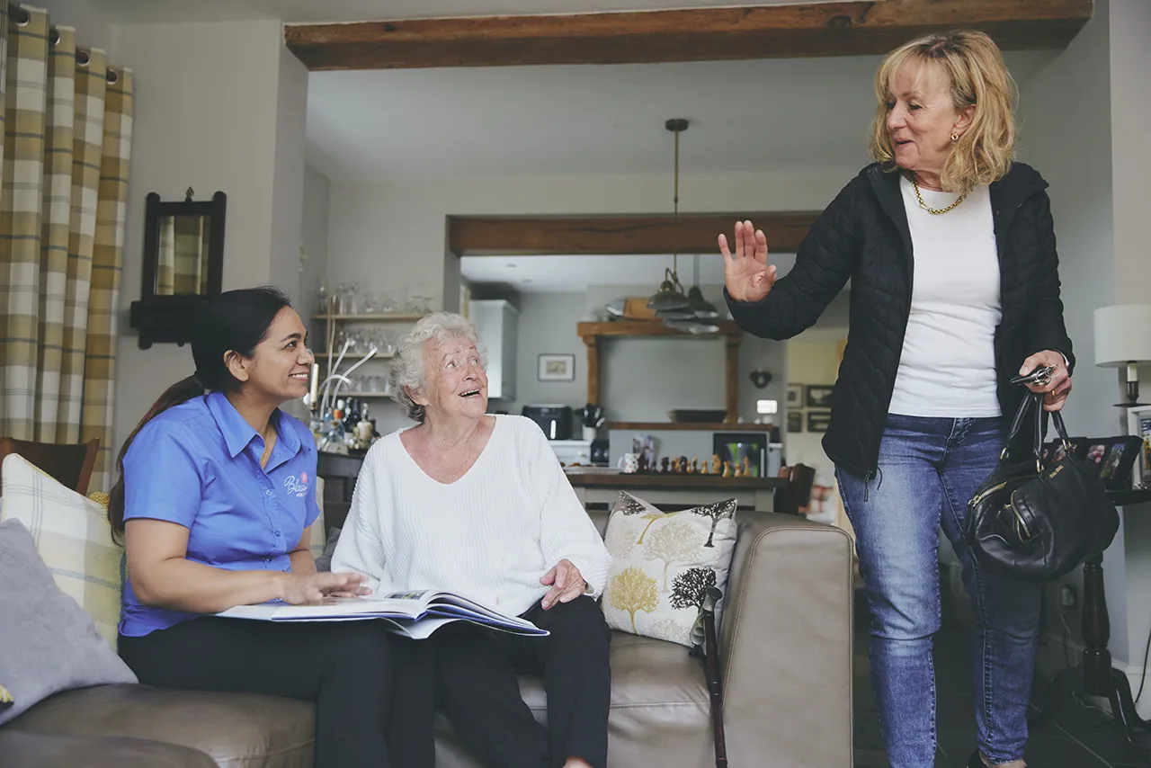 blossom home care client family member leaving