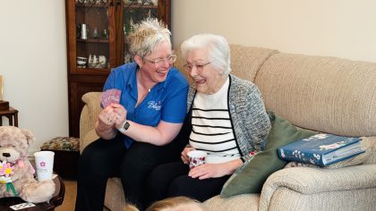 Clients receive help with personal care, errands, cooking, cleaning, and social activities