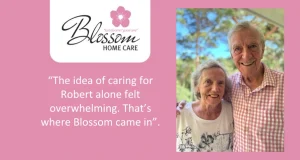Robert and Jette, an elderly couple supported by Blossom Home Care.