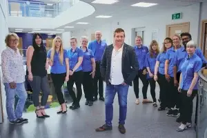 John Leggott and the Blossom Care Home team.
