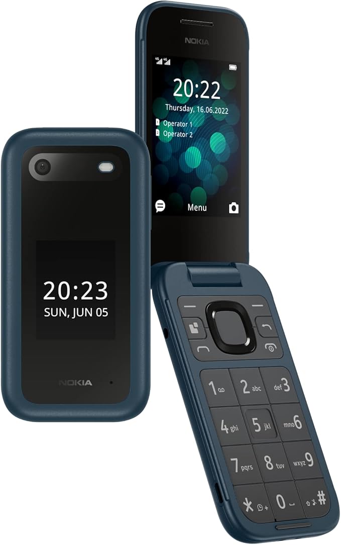 A Nokia 2660 Flip viewed open and closed.